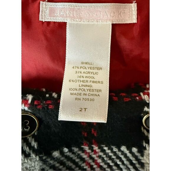 Janie & Jack Toddler 2T Girl Tweed Plaid Jumper Dress - Picture 5 of 8